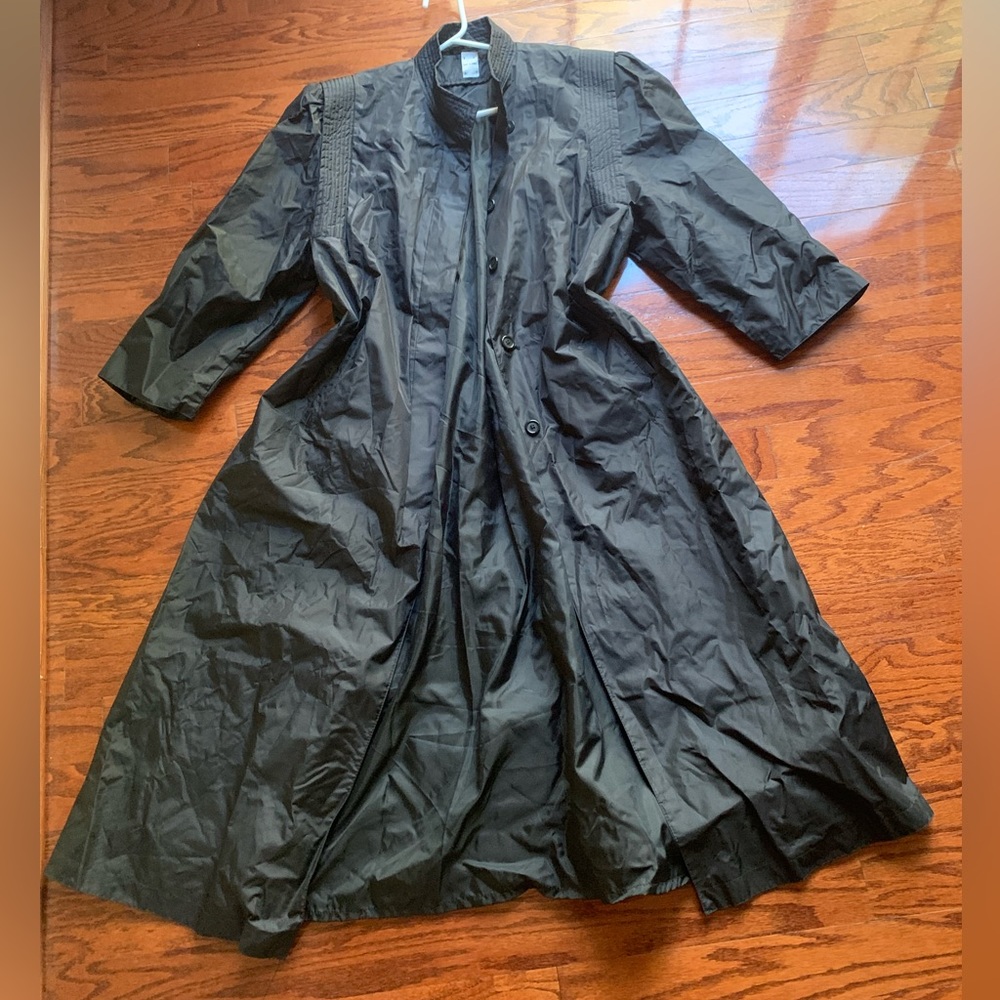 Belted Black Wind/Waterproof Trench Coats Black Size 14